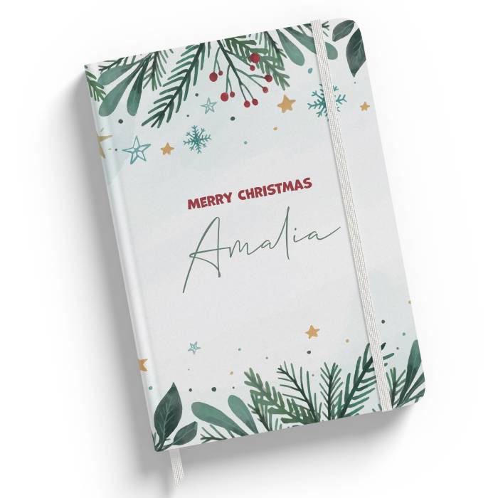 Agenda personalizata-Craciun verde