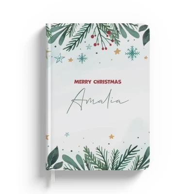 Agenda personalizata-Craciun verde