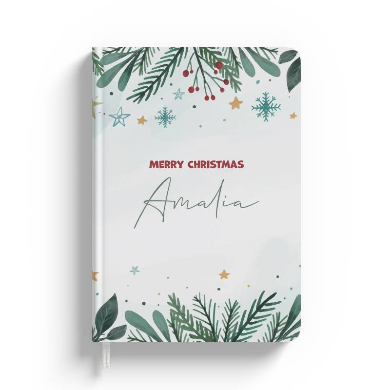 Agenda personalizata-Craciun verde