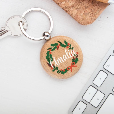 Breloc personalizat - Coroana de craciun