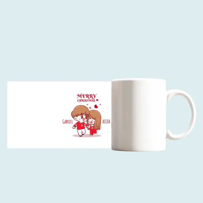 Cana personalizata - Cuplu Craciun Fericit