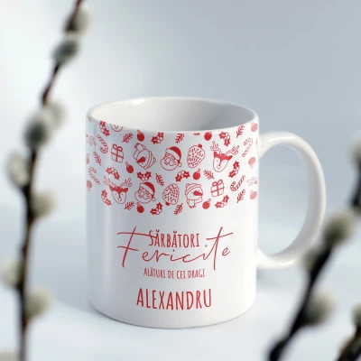 Cana personalizata - Sarbatori Fericite