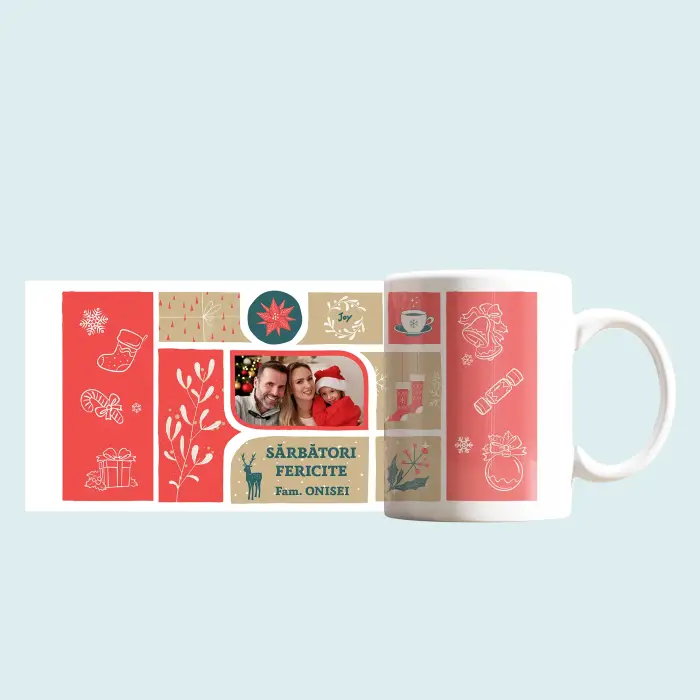 Cana personalizata - Sarbatori Fericite Familie