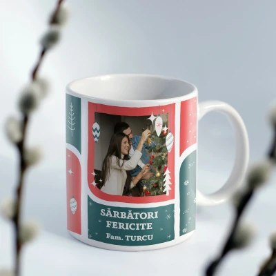 Cana personalizata - Sarbatori Fericite Cuplu