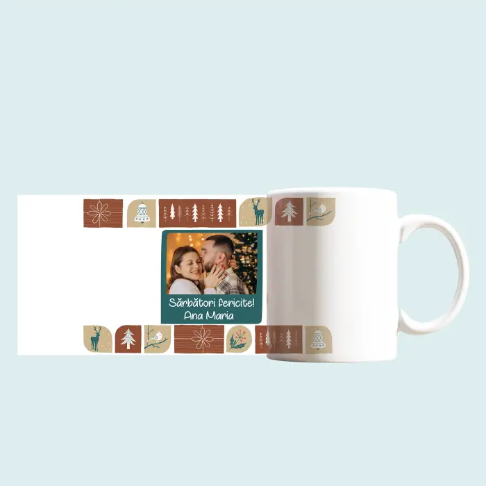 Cana personalizata - Craciun in doi