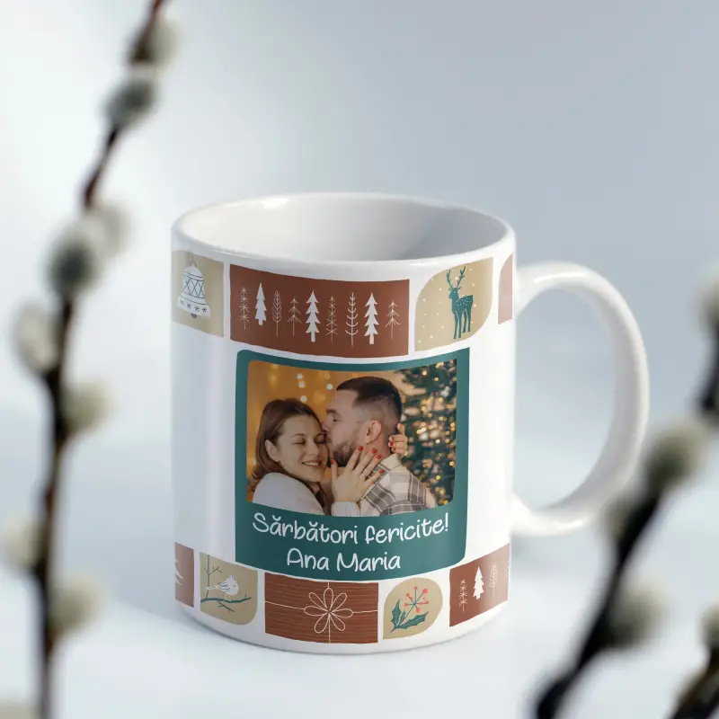 Cana personalizata - Craciun in doi