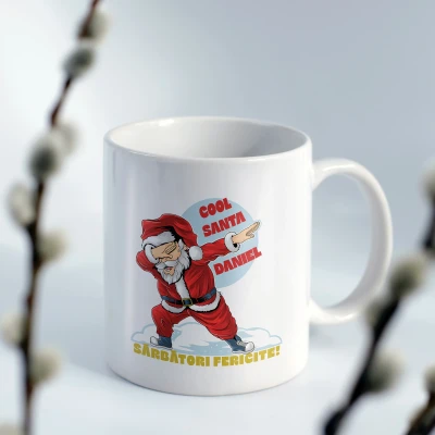 Cana personalizata - Mos Craciun Cool