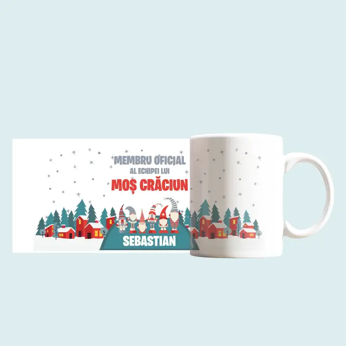 Cana personalizata - Membru Oficial al echipei lui Mos Craciun