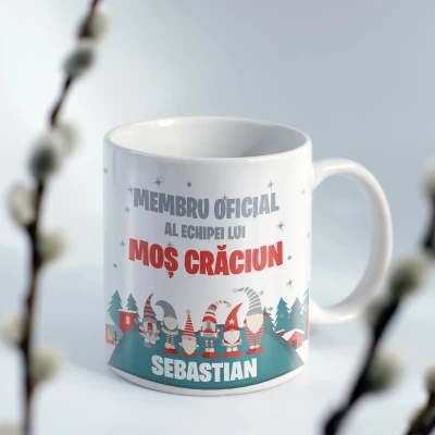 Cana personalizata - Membru Oficial al echipei lui Mos Craciun