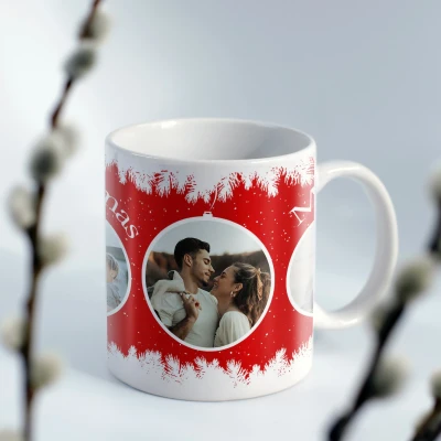 Cana personalizata cu poze de Craciun