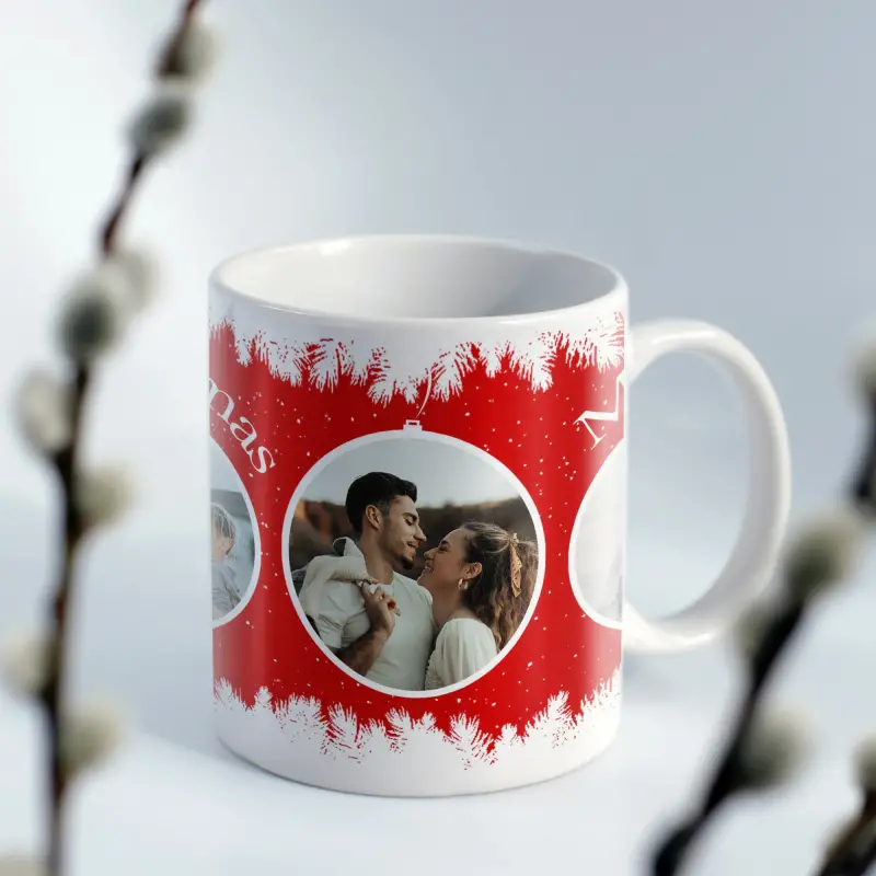 Cana personalizata cu poze de Craciun