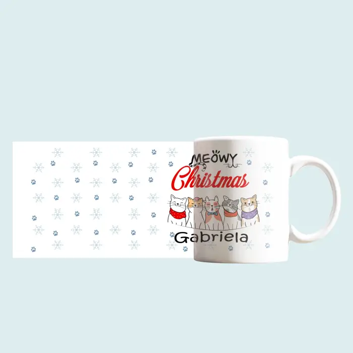 Cana personalizata - Craciun cu pisici