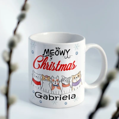 Cana personalizata - Craciun cu pisici