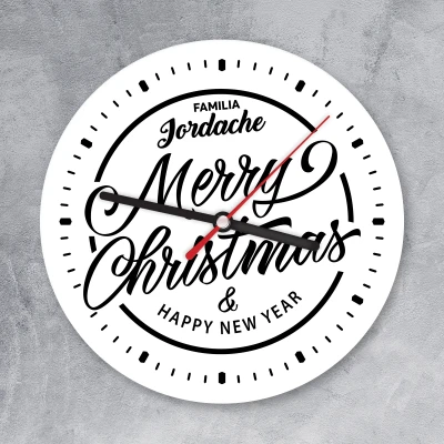 Ceas de perete Merry Christmas