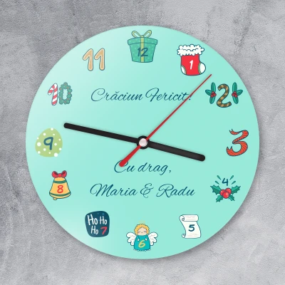 Ceas de perete - Craciun Fericit