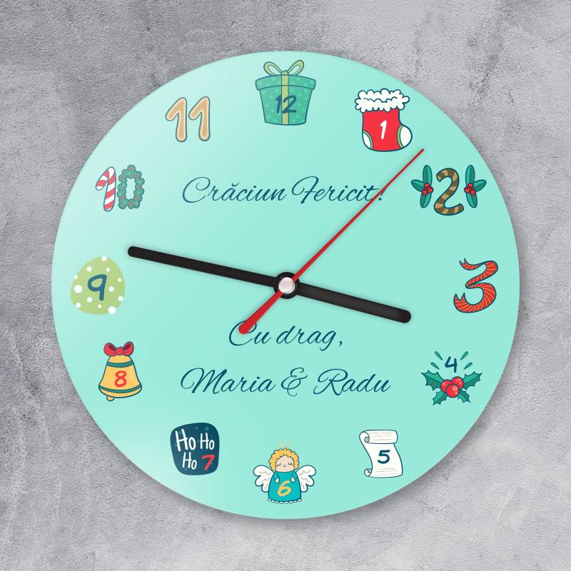 Ceas de perete - Craciun Fericit