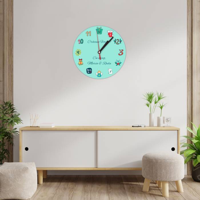 Ceas de perete - Craciun Fericit