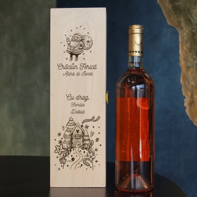 Cutie De Vin Personalizata - Craciun Fericit!