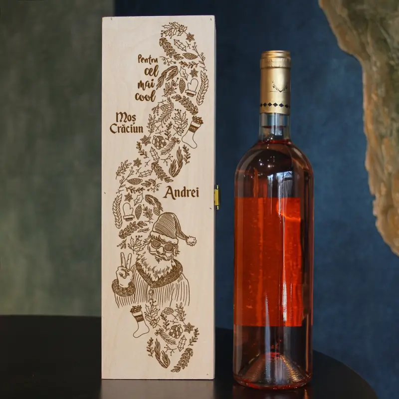 Cutie De Vin Personalizata - Cel mai cool Mos Craciun