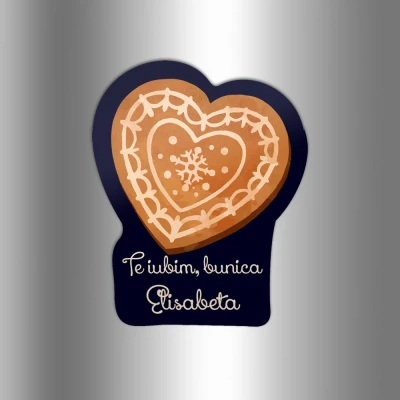 Magnet pentru frigider - Inima turta dulce