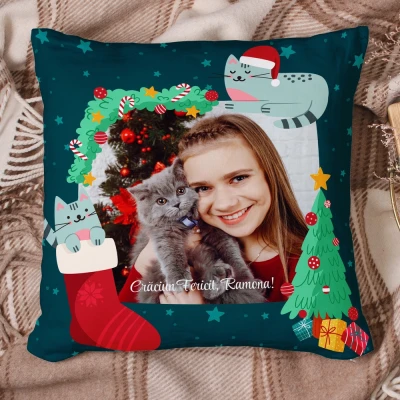 Perna personalizata - Pisici si poza