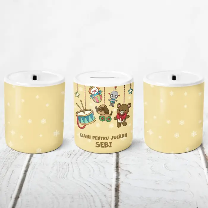 Pusculita personalizata - Bani pentru jucarii Craciun