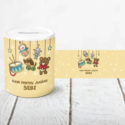 Pusculita personalizata - Bani pentru jucarii Craciun