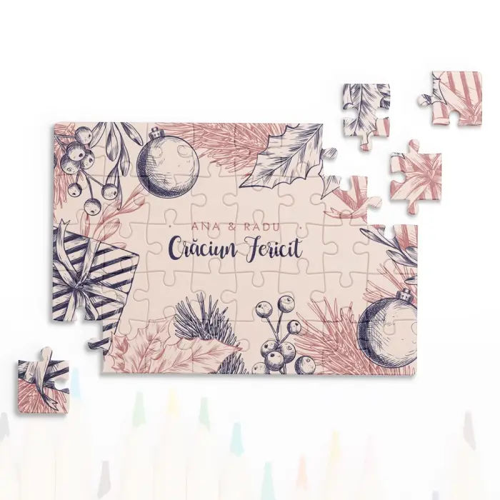 Puzzle personalizat - Decor de Craciun