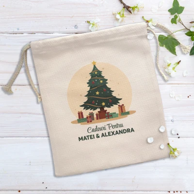 Saculeti cadou - Brad de Craciun