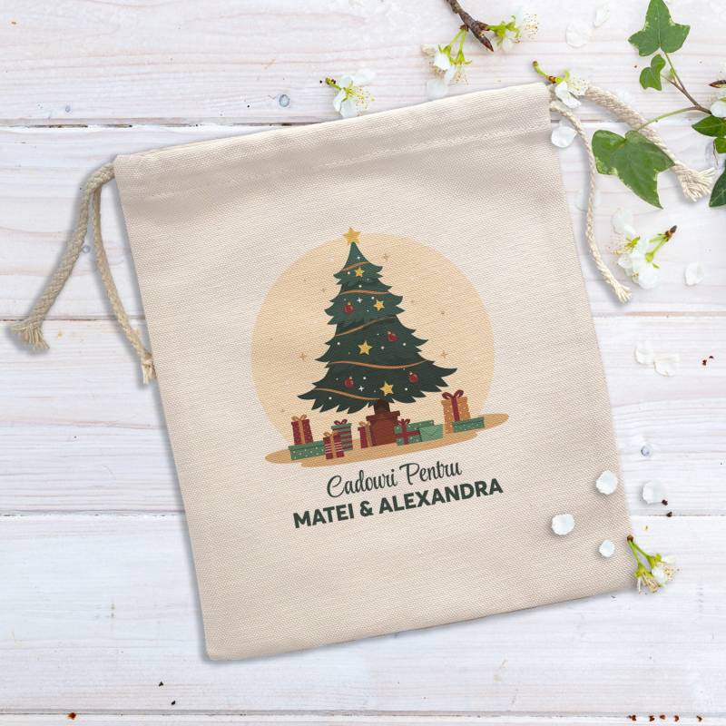 Saculeti cadou - Brad de Craciun