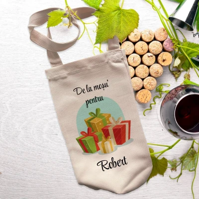 Saculet pentru sticla de vin - Cadouri