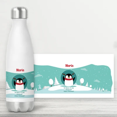 Sticla personalizata - Pinguin