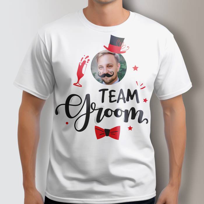 Tricou personalizat pentru petrecerea burlacilor - Team groom
