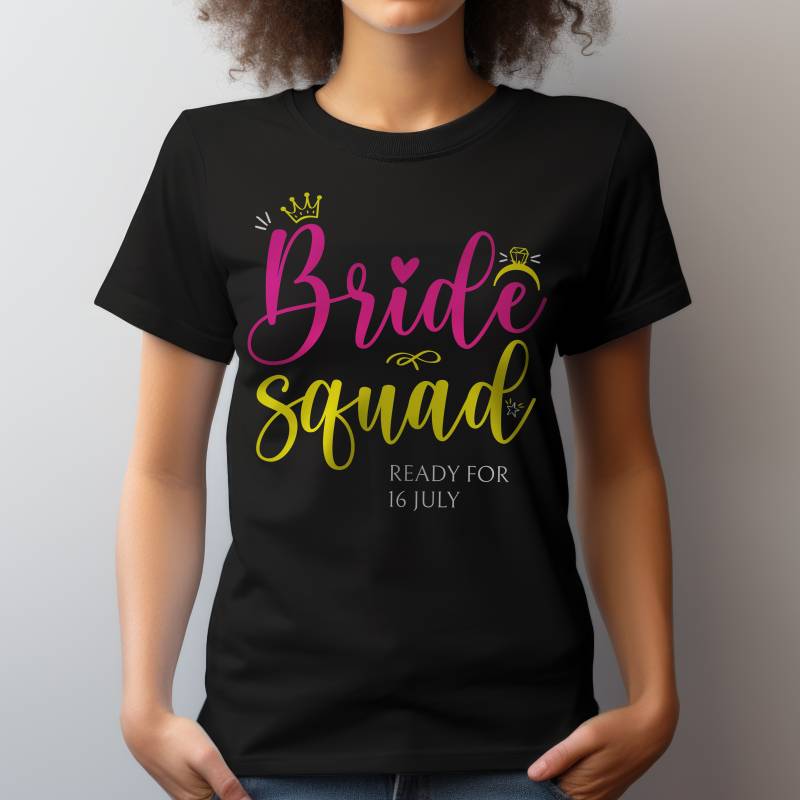Tricou personalizat pentru petrecerea burlacitelor - Bride squad