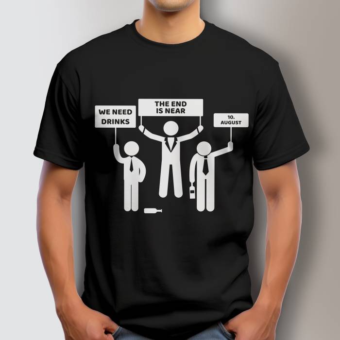 Tricou personalizat pentru petrecerea burlacilor - The end is near