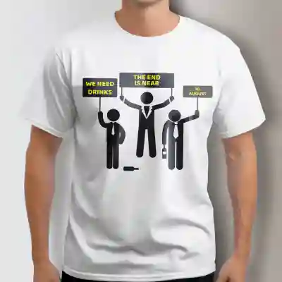 Tricou personalizat pentru petrecerea burlacilor - The end is near