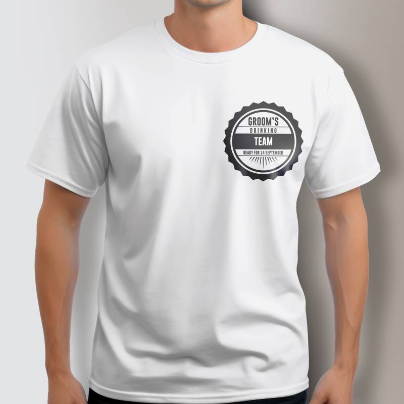 Tricou personalizat pentru petrecerea burlacilor - Drinking Team