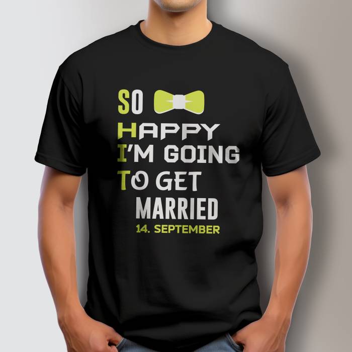 Tricou personalizat pentru petrecerea burlacitelor - So happy