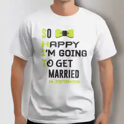 Tricou personalizat pentru petrecerea burlacitelor - So happy