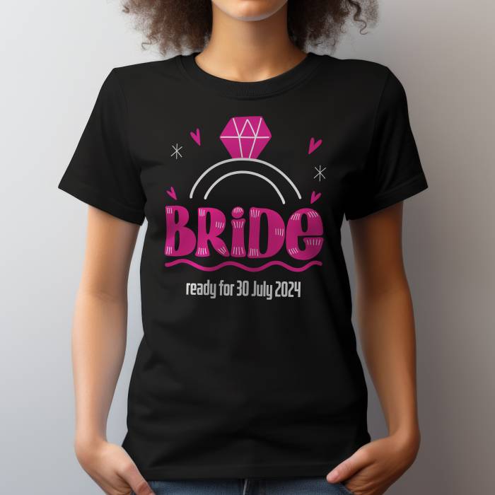 Tricou personalizat pentru petrecerea burlacitelor - The Bride