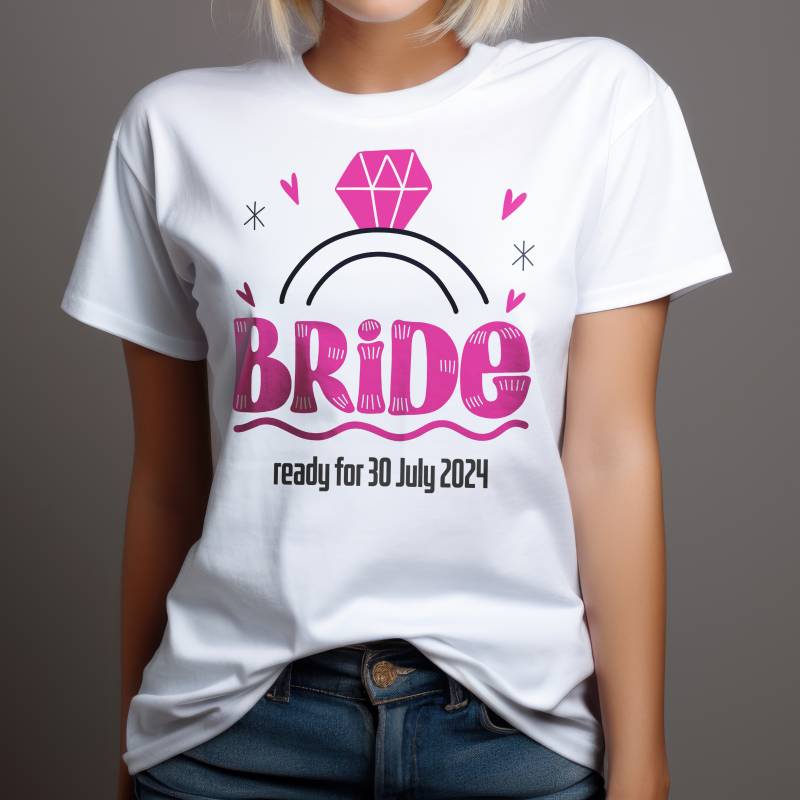 Tricou personalizat pentru petrecerea burlacitelor - The Bride