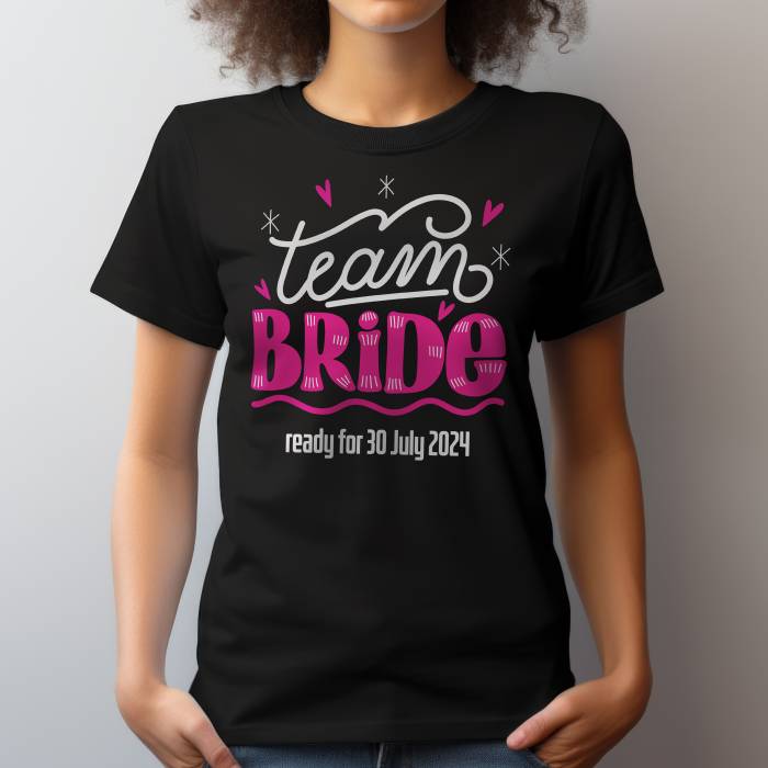Tricou personalizat pentru petrecerea burlacitelor - Team Bride