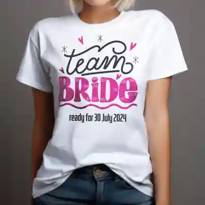 Tricou personalizat pentru petrecerea burlacitelor - Team Bride