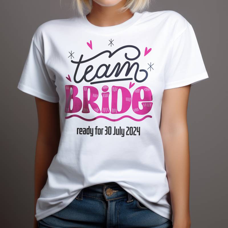 Tricou personalizat pentru petrecerea burlacitelor - Team Bride