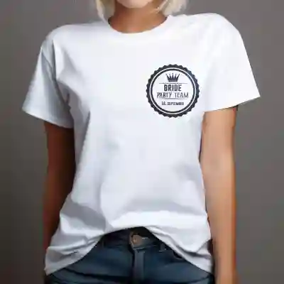 Tricou personalizat pentru petrecerea burlacitelor - Bride party team