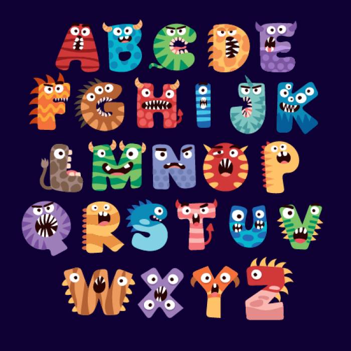 Mouse Pad Rotund personalizat amuzant cu Literele Alfabetului