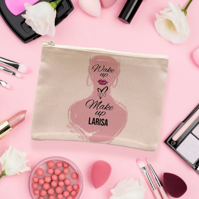 Portfard personalizat - Wake up and Make up