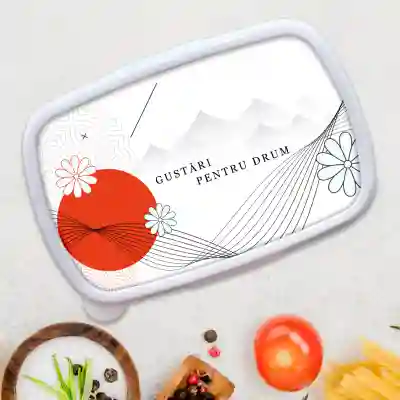 Lunch box personalizat - Gustari pentru drum