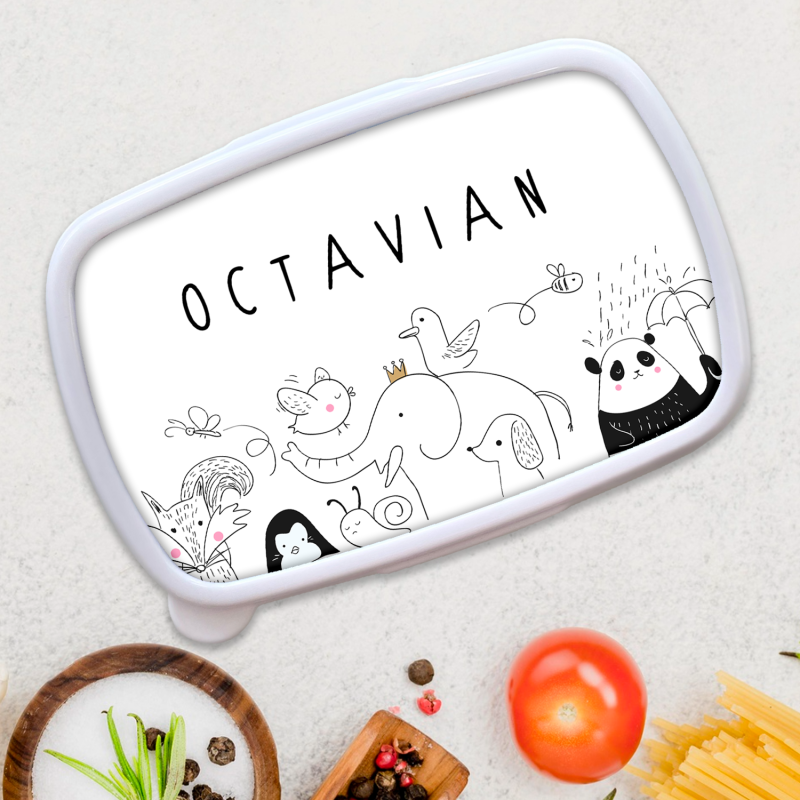 Lunch box personalizat Friendly animals