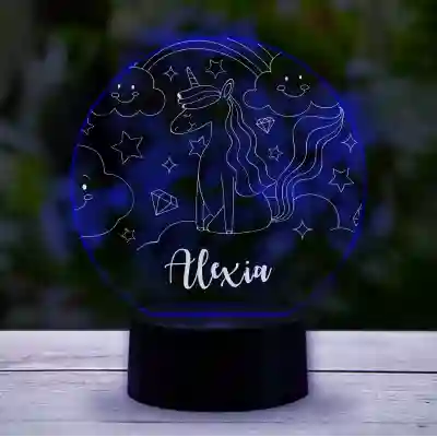 Lampa led 3D personalizata - Unicorn